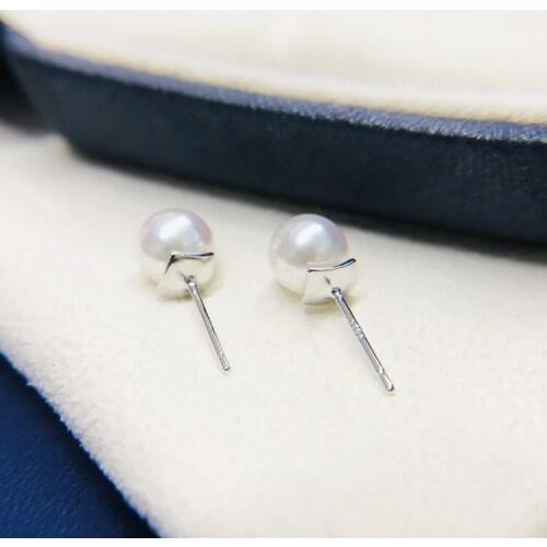 MADALENA SARARA S925 Sterling Silver Square Earrings Female Handmade Freshwater Pearl