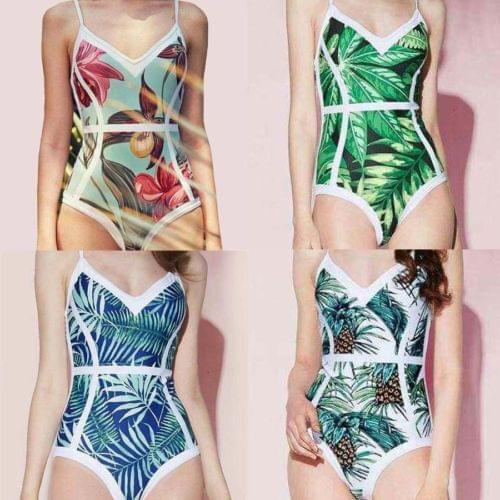 Summer Sexy Women Ladies Swimwear One Piece Suit Beachwear Swimsuit Monokini Bodysuit Push Up Padded Bikini Bathing Swim