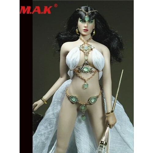 1/6 Sexy Female White Goddess Dress Clothes Cane Accessories Model For 12'' Big Bust Body Collectible Custom in stock items