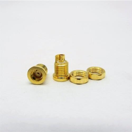 1pair Universal pure copper plated gold MMCX socket female seat beryllium copper pin DIY