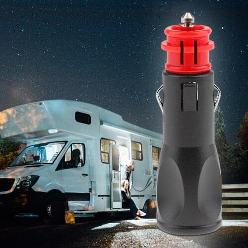 1 Pcs 12V 24V Heavy Duty 8A Male Plug Cigarette Lighter Adapter Power For Car SUV Truck RV Boat Marine Motorhome ATV Etc