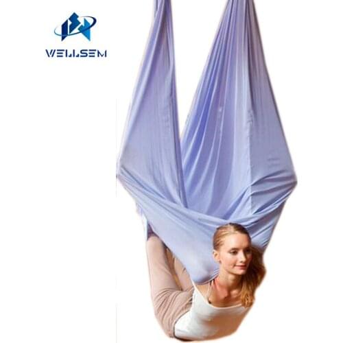 Yoga fitness equipement Aerial Hammock trainer 1pcs 5 meter hammock+1 pair auolock carabiner +1 pair daisy chain freeshiping