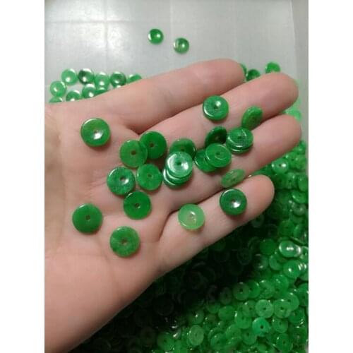 120pcs Fine Jewelry green jade beads DIY jewelry accessories BEADS lotus Jade Bracelet free shipping