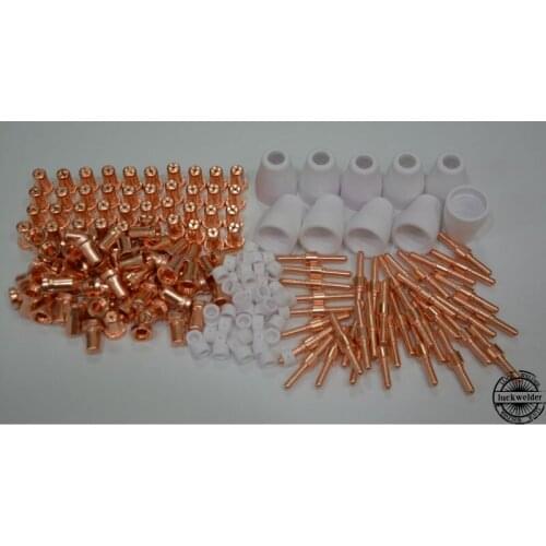 170pcs extended Tip Nozzle Electrode Fit PT31 Plasma Cutter CUT40 CUT50 LGK40 LGK50 CT312