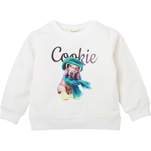 27Kids Autumn Girls Full sleeve T Shirt Cotton Fabric Fashion Top Spring Children Clothe Sweater Shirt