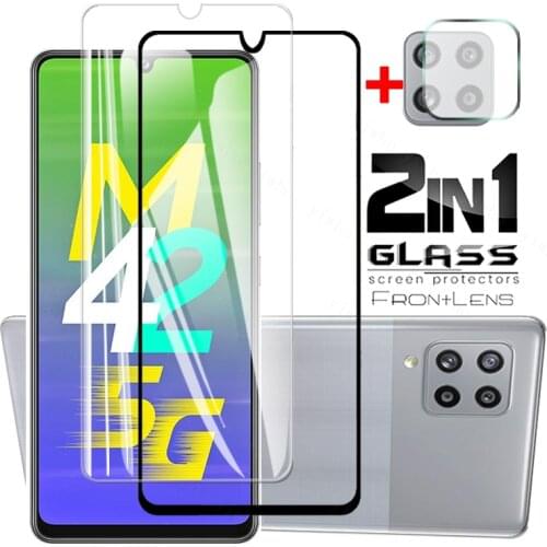 2in1 For Samsung Galaxy M42 5G Glass m51 m31 m31s m21 m21s m02 s Full Cover Tempered Glass Screen Protector Camera lens Film