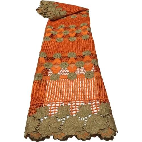 African Cord Lace Guipure Fabric Embroidery 2021 High Quality Water Soluble Laces For Brids Wedding Sew French Mesh Net Lace