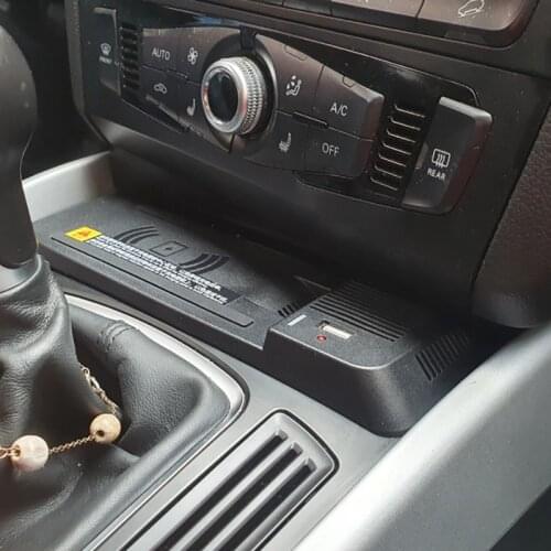 15W car wireless charger for Audi A4 B8 B9 2008-2016 A4 Allroad 2012-2014 fast charging plate QI phone charger accessories