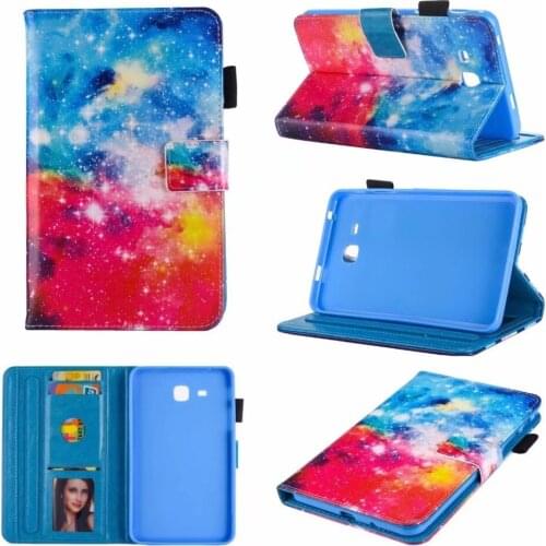 For Samsung Galaxy Tab A 7.0 SM-T280 SM-T285 Funda Cartoon Print Wallet PU Leather Cover For Samsung T280 T285 Case Tablet Case