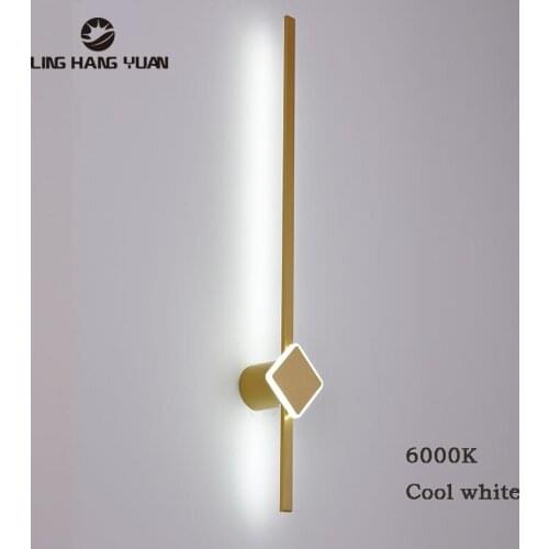 Black&Gold Led Wall Light 120cm 90cm 60cm Modern Sonces Wall Lamp Bathroom Lamp Decoration Bedside Light Led Wall Mirror Lights