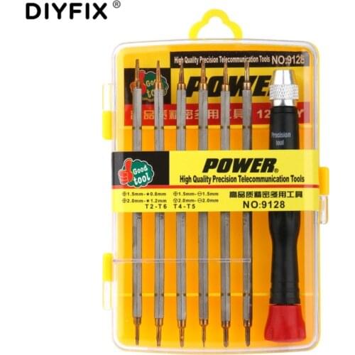 DIYFIX 6 in 1 Precision Magnetic Screwdriver Set Phillips Slotted Pentalobe Y-Tip Torx for Mobile Phone Opening Repair Tools Set