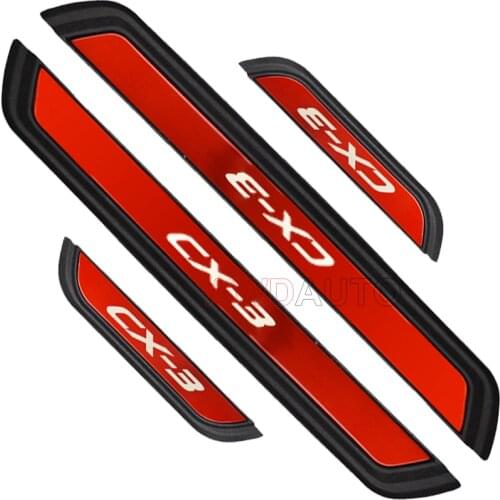 For Mazda CX-3 CX3 Accessory 2021 2020 2019 2016-2018 Stainless Car Door Sill Kick Scuff Plate Protector Trim Cover Pedal Guard