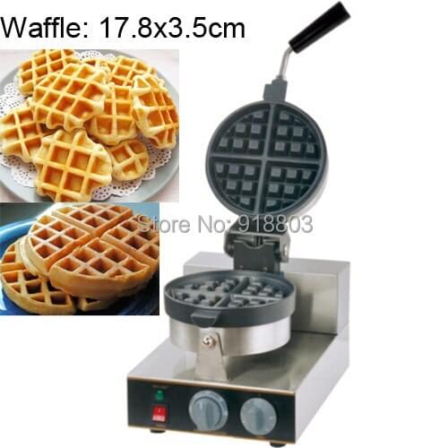 17.8x3.5cm 110v 220v Electric Round Waffle Maker Iron Machine Baker