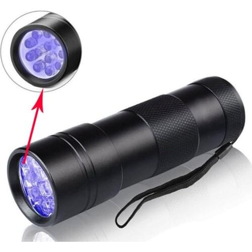 Black Light Flashlight, Blacklight 12 LED Urine Detector for Dog/Cat/Pet Urine & Dry Stains, Money Detector Light