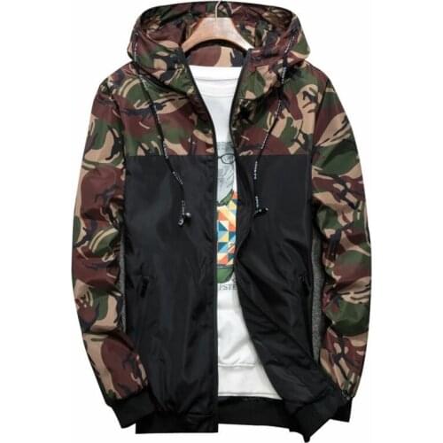 Nice Spring Autumn Camouflage Jackets Men Fashion Hooded Bomber Coats Slim Fit Male Windbreaker Casual Outerwear Brand Clothing