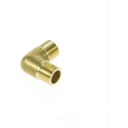 2pcs 1/4" BSP Male Elbow Connection Pipe Brass Coupler Adapter