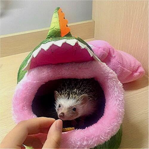 Small Animals Hamster Sleeping Bed Cave Plush Warm House Sofa Cage Accessories for Hedgehog Dwarf Mouse Rabbit