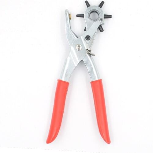 Multifunction Metal Hole Punch Plier Revolving Leather Manual Punch Round Hole Punch Tool Set Household Leather Belt Puncher