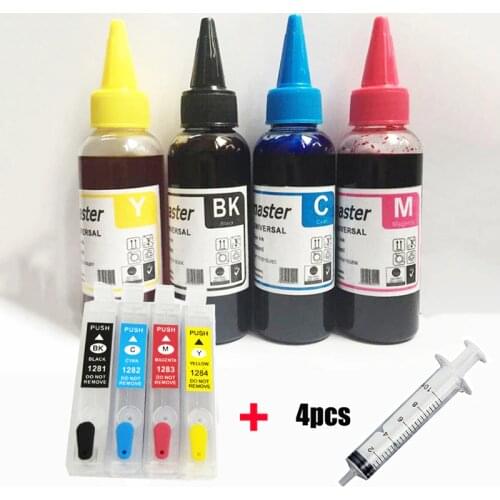 Vilaxh T1281 Refillable Ink Cartridge for Epson T1281 Stylus SX125 SX130 SX420W SX235W SX440W SX430W SX425W SX435W SX438