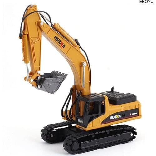 EBOYU 1:50 Scale Excavator Model Diecast Crawler Excavator Construction Vehicle Car Models Toys for Kids