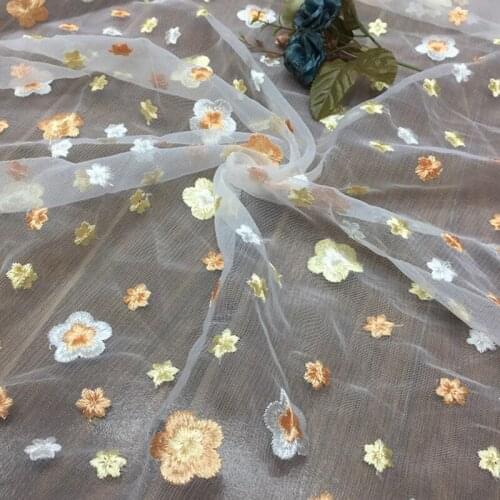 Soft Plum Floral Embroidery Tulle Fabric Mesh Lace Fabric for Dress,Shirts,Wedding,Black,White,Pink,Blue,Purple,Red,by the Yard