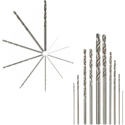 10Pcs HSS High Speed White Steel Twist Drill Bit Set For Dremel Rotary Tool New
