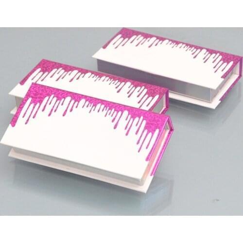 Wholesale Packaging Eyelashes Box Package Lash Boxes Case Custom Logo Faux Cils Mink Eyelashes Strip Storage Cases Bulk Vendors