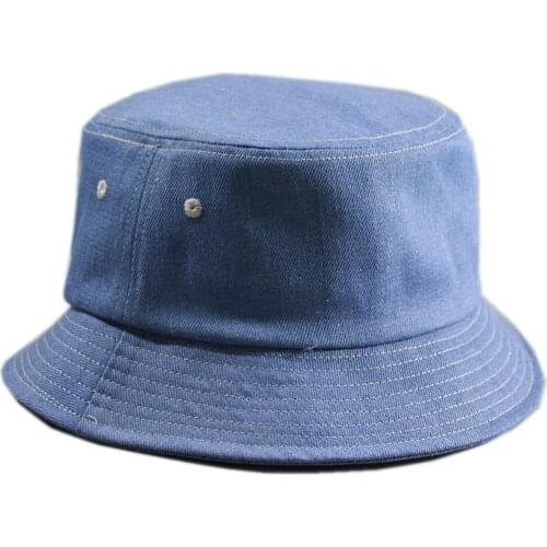 Male Big Head Large Size Fishing Hats Solid Color Denim Panama Hat Man Woman Plus Size Bucket Hat 58-60cm 60-62cm 63-65cm