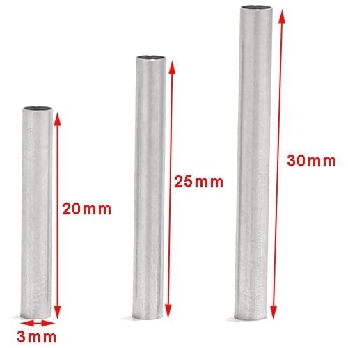 20PCS 20mm/25mm/30mm Silver Tone Stainless Steel Straight Tube Spacer Bead DIY Jewelry Making Findings