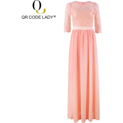 QR Spring Summer Women Dress 2019 Casual Plus Size Ball Gown Maxi Dress Elegant Sexy Hollow Out Lace Long Party Dresses Female