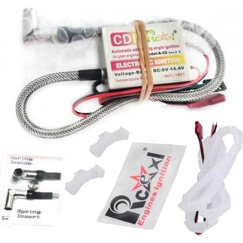 Rcexl Single Cylinder CDI Ignition For ME8 1/4-32 Spark Plug 90 Degree With Universal Sensor Bracket