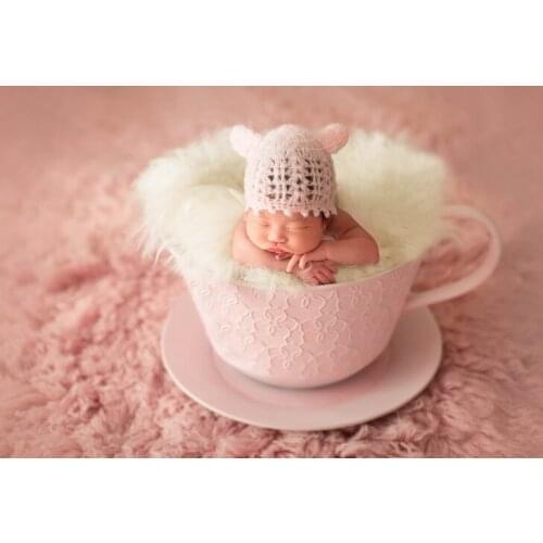 Baby Photography Props Iron Basket Tea Cup Fotografia Accessories Infantil Toddler Studio Shooting Photo Props Shower Gift