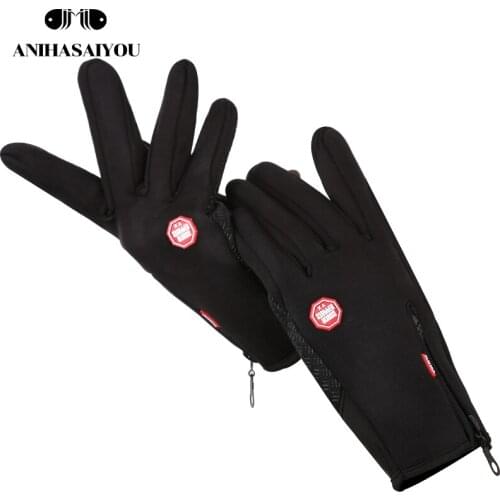 Touch screen Unisex Winter Thermal Warm Cycling Bike Ski Outdoor Camping Hiking Motorcycle Gloves Sports Full Finger-2021