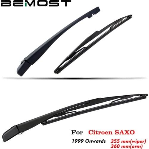 BEMOST Car Rear Windshield Windscreen Wiper Arm Blade Natural Rubber For Citroen Saxo 355MM Hatchback Year From 1999 To 2018