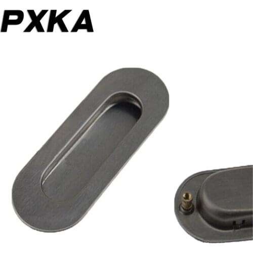 Free shipping oval stainless steel concealed handle, embedded hidden dark handle steel cabinet sliding door handle
