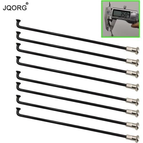 37 Pieces A Lot 9 K 3.5 mm J-bend Motorcycle Spokes Black Color 304 Stainless Steel Material Equal Diameter Motocross Spokes