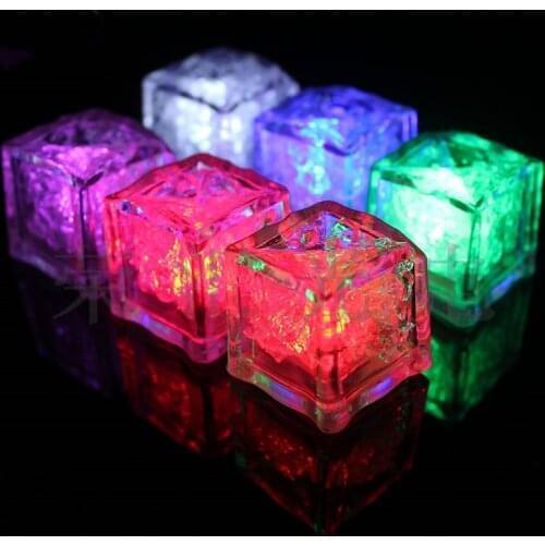 LED Ice Cubes Glowing Party Ball Flash Lights Luminous Neon Lamp Wedding Festival Christmas Bar Wine Glass Decoration Supplies