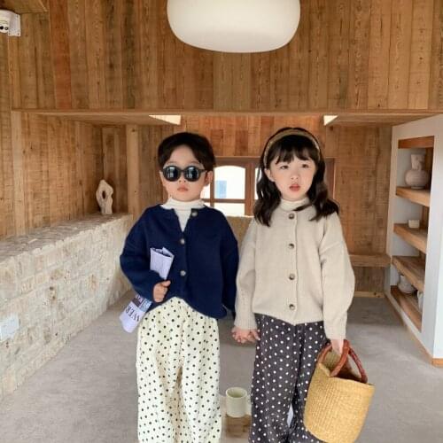 Girls Sweater Babys Coat Outwear 2021 Fashion Plus Velvet Thicken Warm Winter Autumn Knitting Cardigan Jacket Childrens Clothi