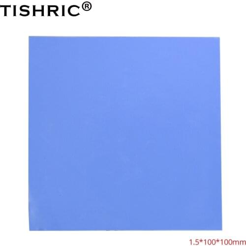 TISHRIC GPU CPU Cooler Thermal Pad 1.5mm Heatsink Radiator Cooling Thermally Heat Sink Conductive Silicone Paste Adhesive Pads