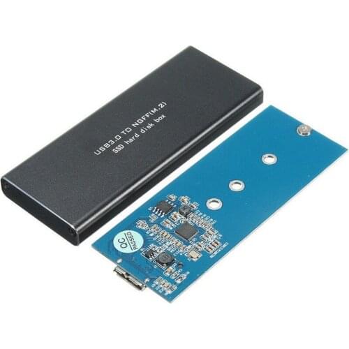 KPHRTEK 1 PC M.2 NGFF SSD SATA TO USB 3.0 External Enclosure Case Adapter Aluminium