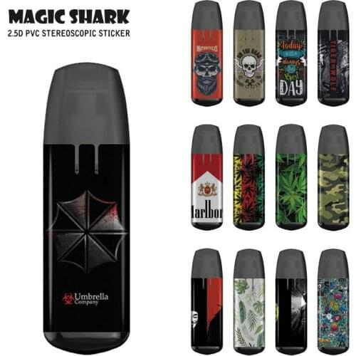 Magic Shark 2021 New Stereo 3M Leaf Skull Tiger Umbrella Vendetta Sticker Film Tape Cover Case for JUSTFOG MINIFIT