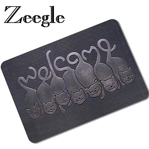 Zeegle 3D Home Foot Mat Funny Doormat Rubber Outdoor Rugs Non-slip Floor Mat Area Rug For Living Room Bedside Rugs Bathroom Mats
