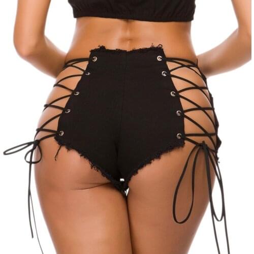 New European and American Summer Autumn Female Jeans Shorts Hot Pants Super Sexy Nightclub Womens High Waist Denim