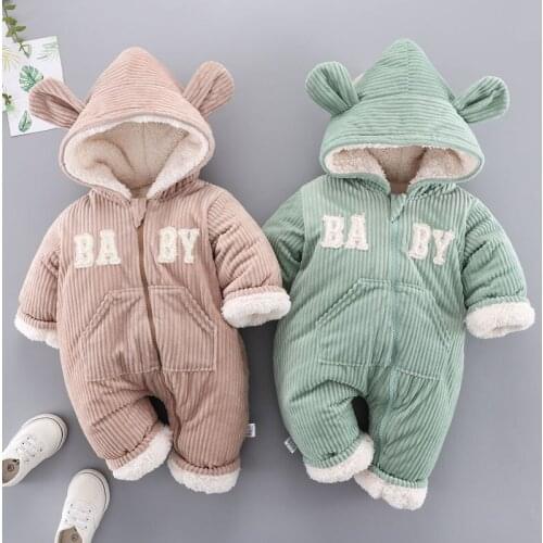 Boys and girls winter jumpsuit thick cartoon climbing clothes cotton-padded clothes