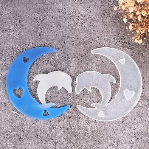 1pcs DIY Mold Epoxy Resin Mold Dolphin Pendant Silicone Mold Home Decor Making Tools Crafts