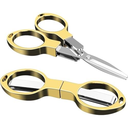 1PC Folding Scissors Portable Travel Fishing Line Scissors Telescopic Cutter Sharp Safety Cutter Shear for Home, Office, Camping