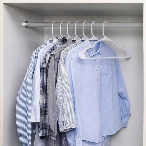 10pcs/set Clothing Hanger Black Plastic Portable Household Clothes Dress Organizer Wardrobe Clothes Hanging Rack