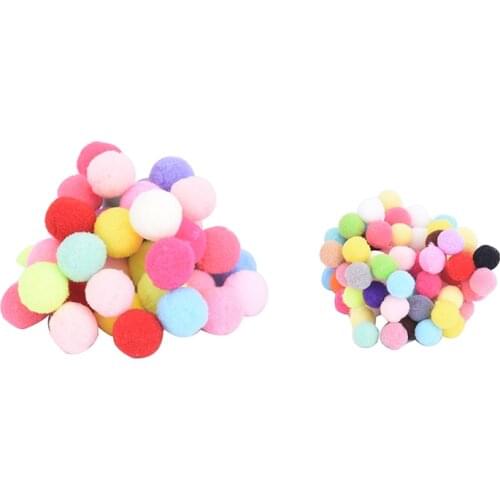 100Pcs 10mm 20mm DIY Crafts Colourful Mini Fluffy Pom poms Ball Felt Team sport decoration accessories Cheerleading souvenirs