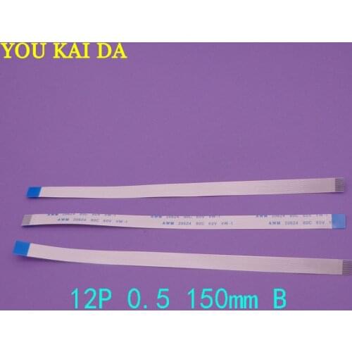 5-500pcs 12pin FFC FPC flat flexible cable 0.5mm pitch 12 pin B Forward Same Direction Length 150mm Ribbon Flex Cable