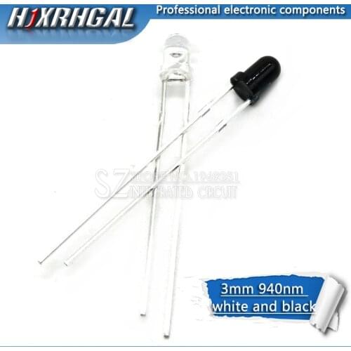 50pairs 3mm 940nm LEDs infrared emitter and IR receiver diodes EACH 50PCS new and original hjxrhgal